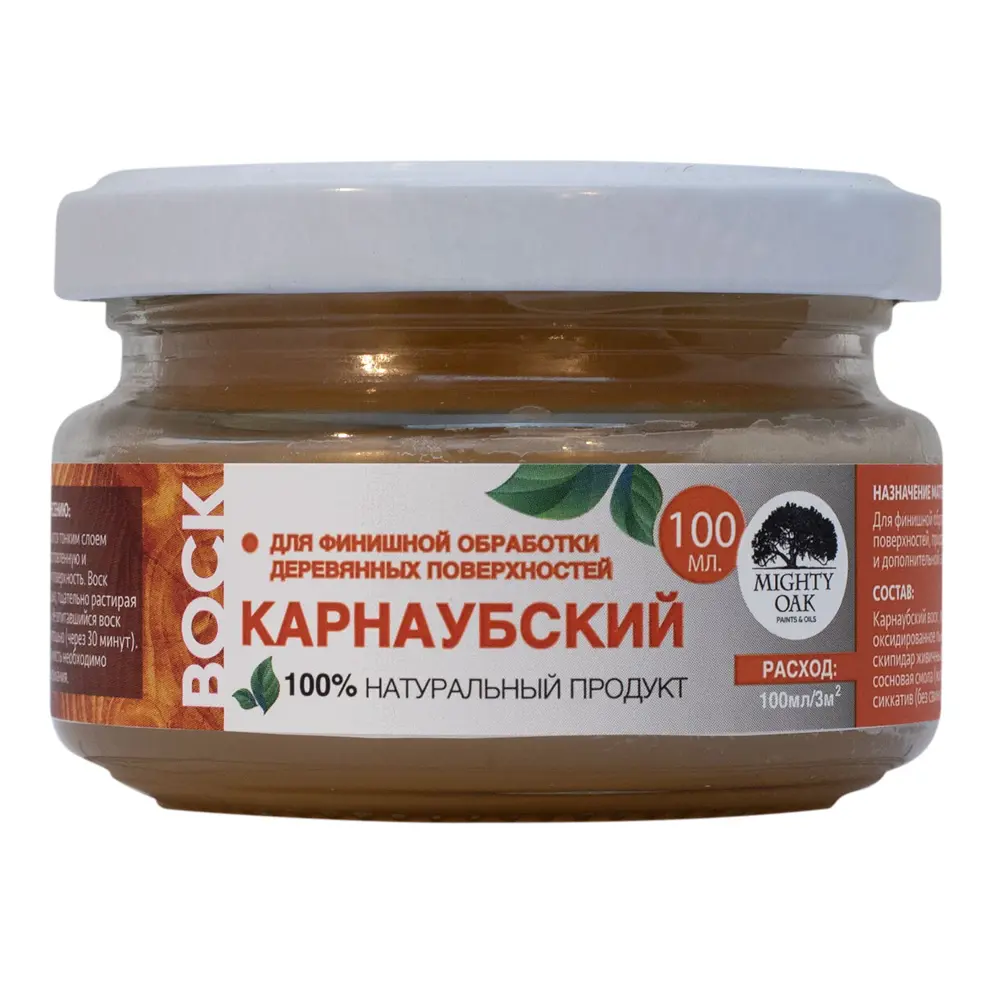 MIGHTY OAK Карнаубский воск для дерева 0.1 л - защита и глянец 89371693 STLM-0852816