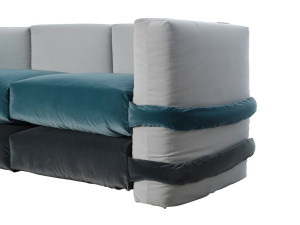 Модульный бархатный диван