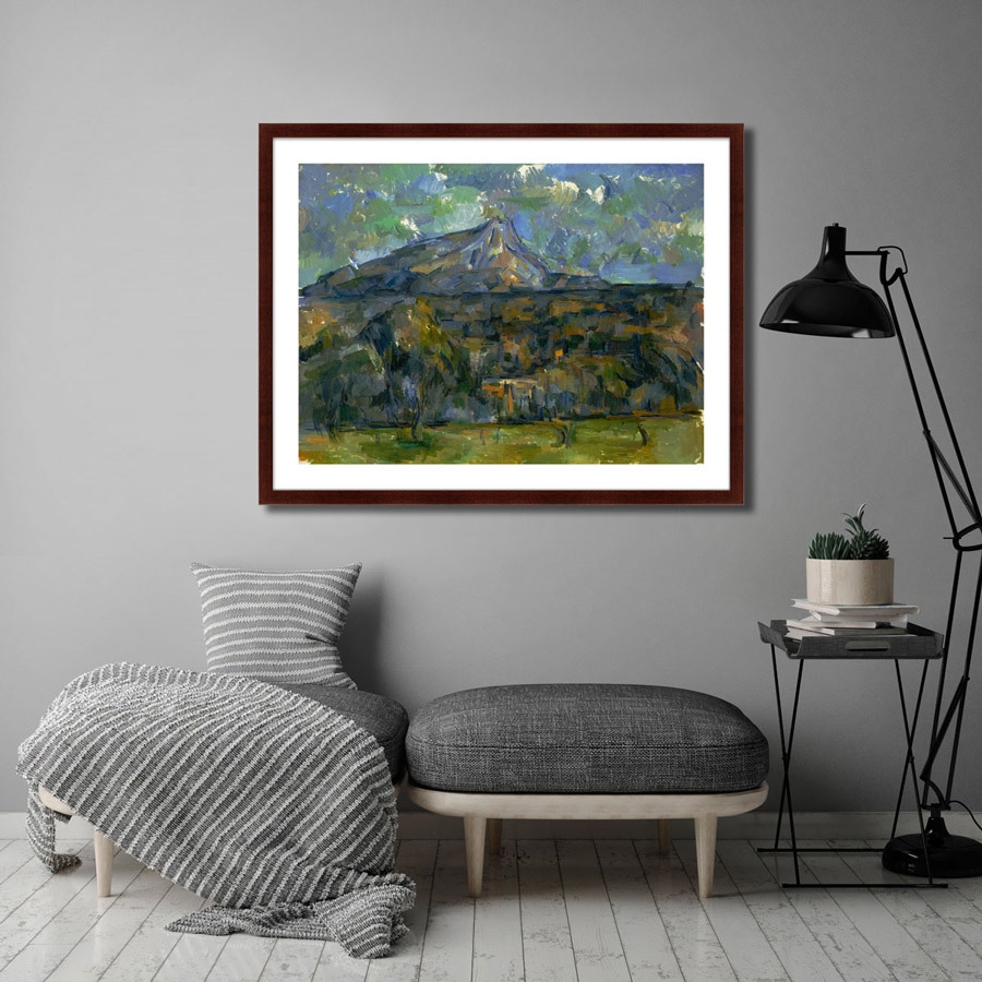 Картина в раме 78,5х100 см Mont Sainte-Victoire, 1906г. КАРТИНЫ В КВАРТИРУ  264277 Бежевый;голубой;зеленый;разноцветный  - Вид №2