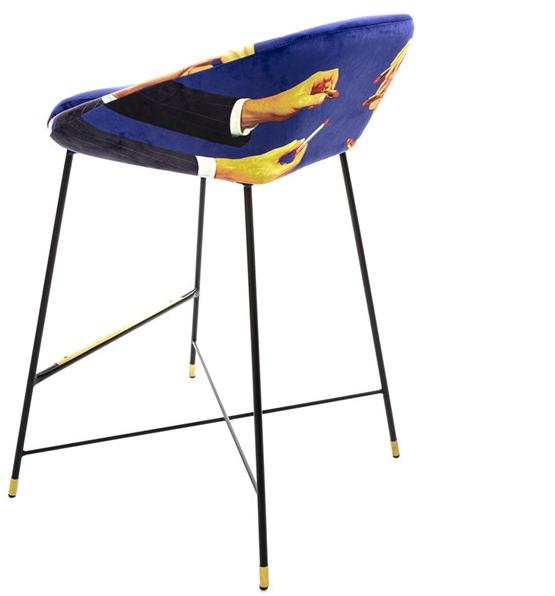 Seletti Высокий табурет из ткани со спинкой Seletti wears toiletpaper 16166 - Вид №3