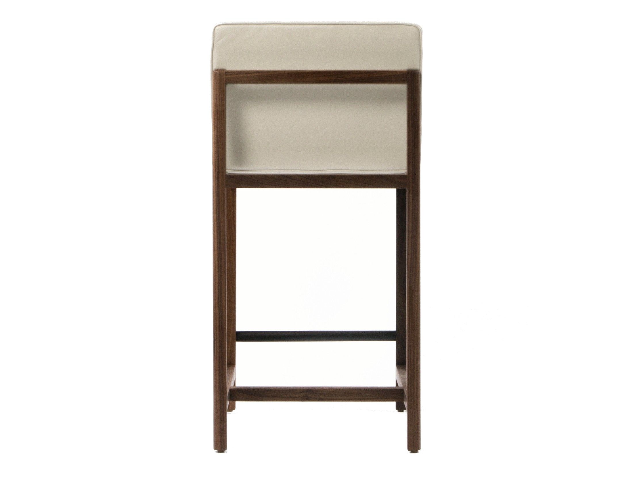 Кожаный мягкий стул со спинкой BassamFellows Wood Frame Dining ARCH-00068313 - Вид №4