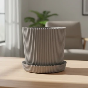 Горшок для цветов Тek.А.Тek 14x14x13.5 см v1.4 л пластик латте