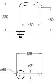 Fir Italia Излив на палубе Cleosteel 48 4841214 - Вид №1