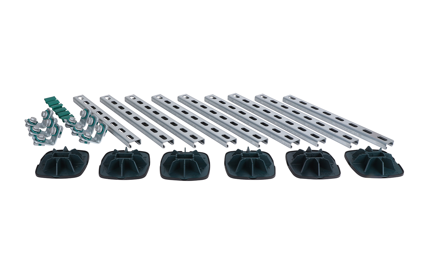 67685534 BIS Yeti® 130 Cable Tray Set (BUP1000) for installation of cable runs on roofs walraven 