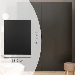 Дверь для шкафа Лион 39.6x50.8x1.6 см ДСП цвет графитовый матовый 89410206 STLM-2033447