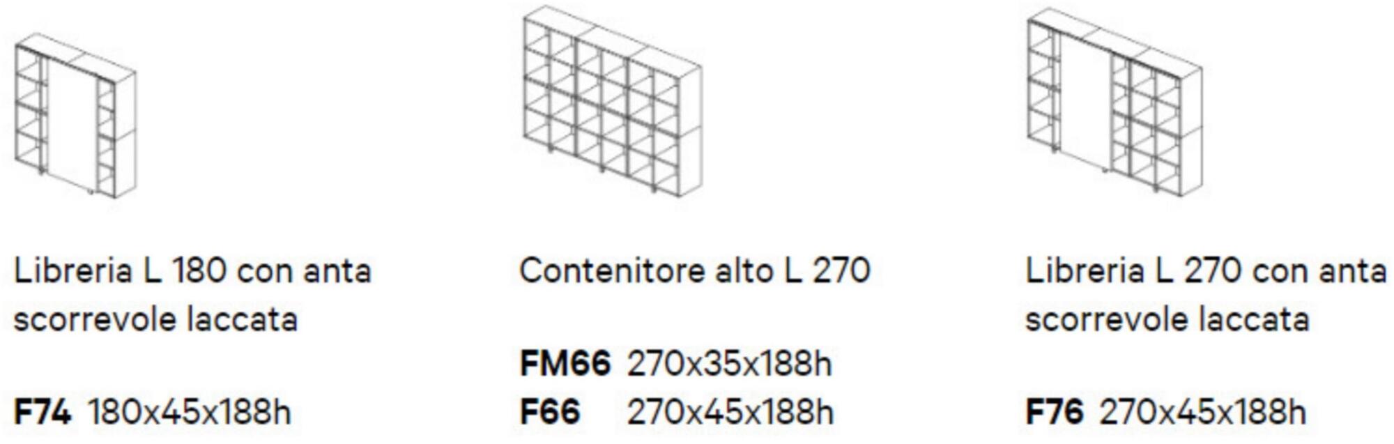 Manerba Высокий открытый деревянный офисный книжный шкаф Revo sun-id-1413415 - Вид №4