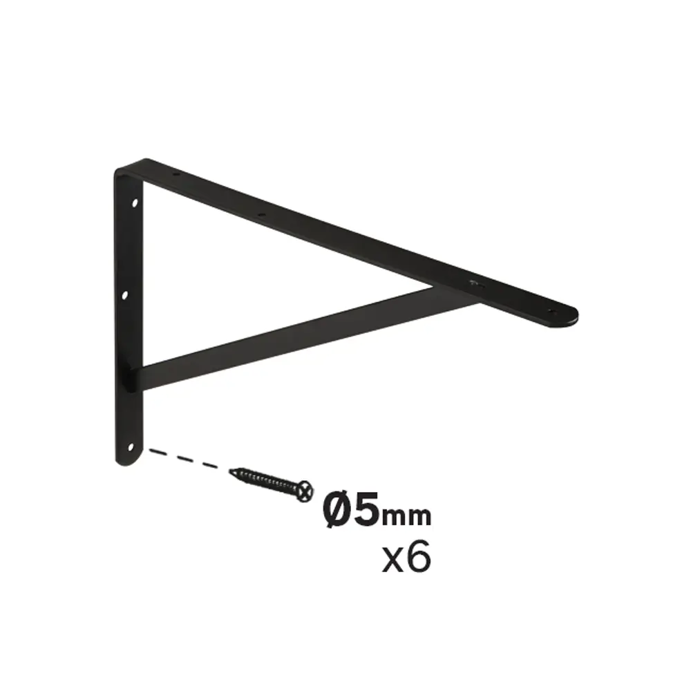 Утилитарный кронштейн Dolmen 26.8x40 см нагрузка до 60 кг цвет черный 89438012 STLM-2015968 Santreyd  - Вид №4