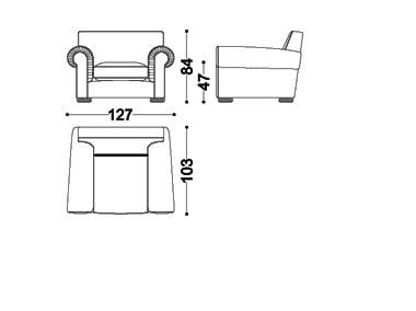 Тканевое кресло с подлокотниками OPERA CONTEMPORARY Ruggero ARCH-00097016 - Вид №3