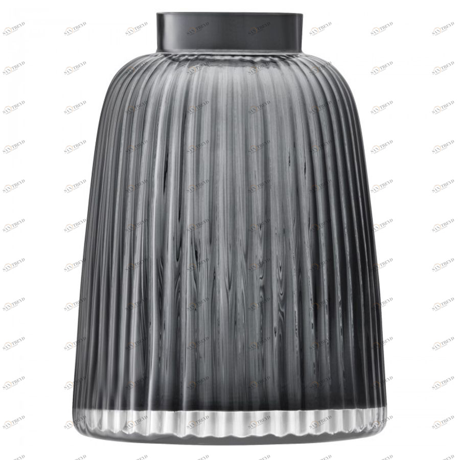 Ваза Pleat 26 см серая LSA International G139926847