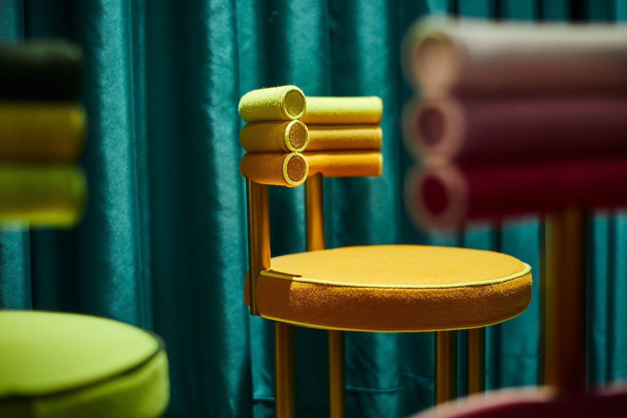 Высокий бархатный стул Paolo Nesi JIMMY ARCH-00118829 - Вид №1