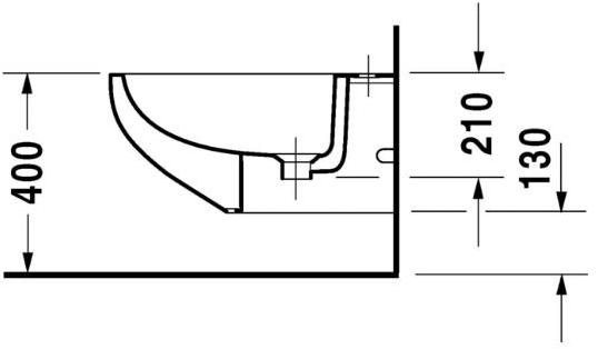 253210 Биде подвесное Duraplus Duravit - Вид №2
