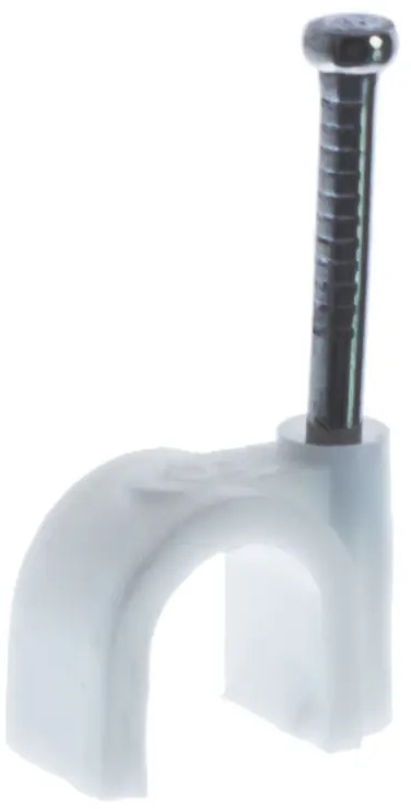 ЭКОПЛАСТ Скоба круглая для крепления кабеля 9,4×8,0 мм с гвоздем 50 шт 18176514