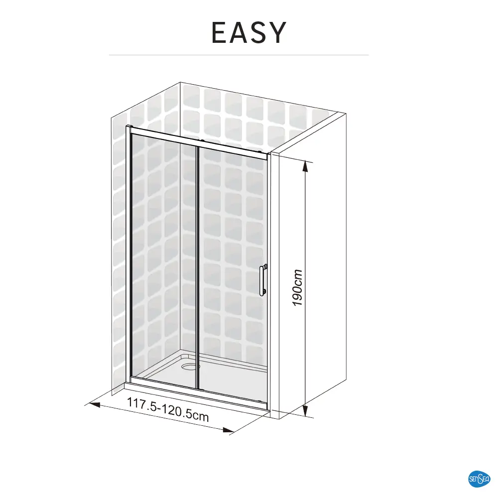 Комплект стекол для душевой двери Sensea Easy 120x190 см 84430291 STLM-2104774 - Вид №32