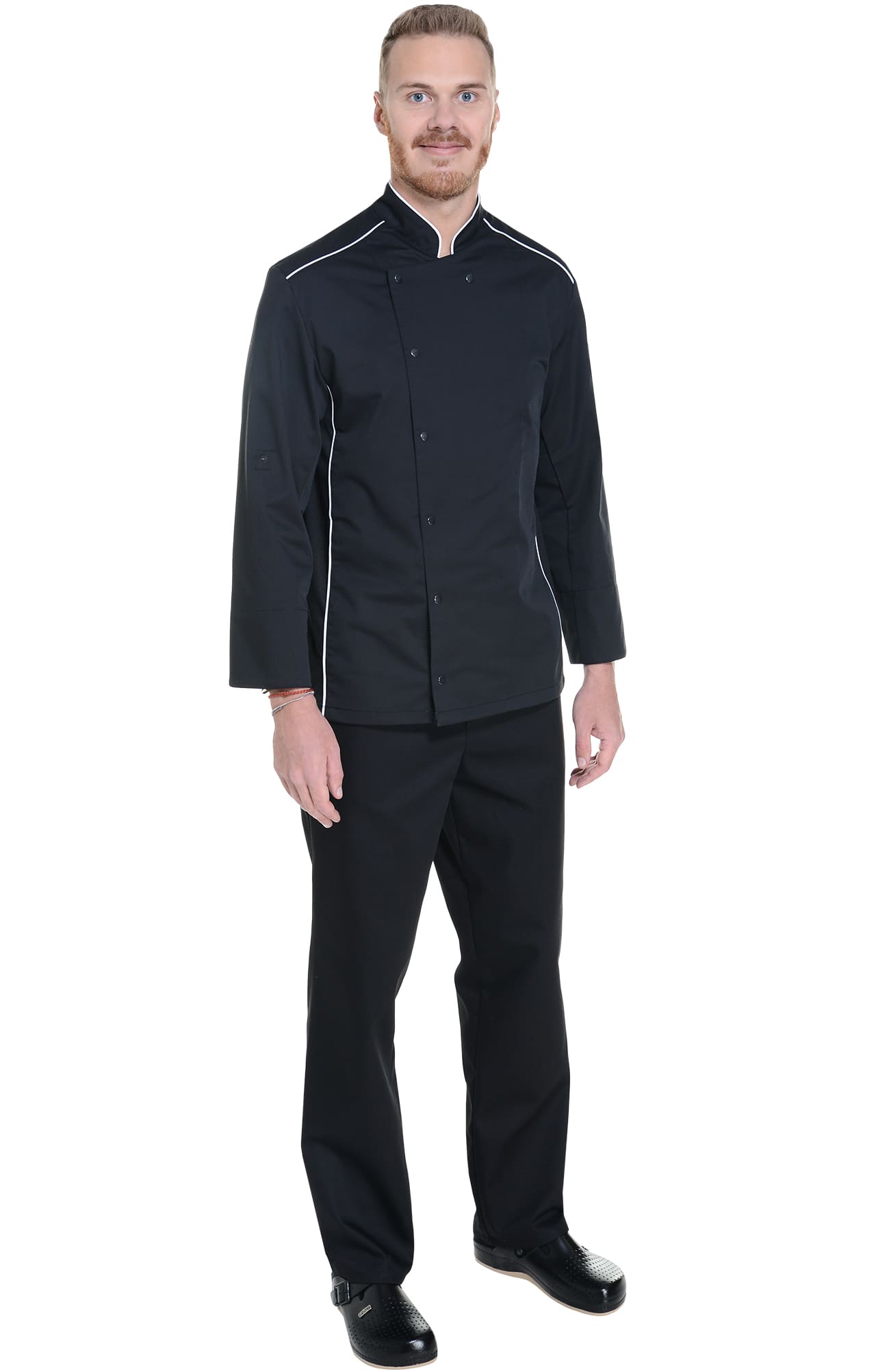 62607 Китель поварской black (черный) RICON  Повар  размер 52 (XL)  - Вид №3