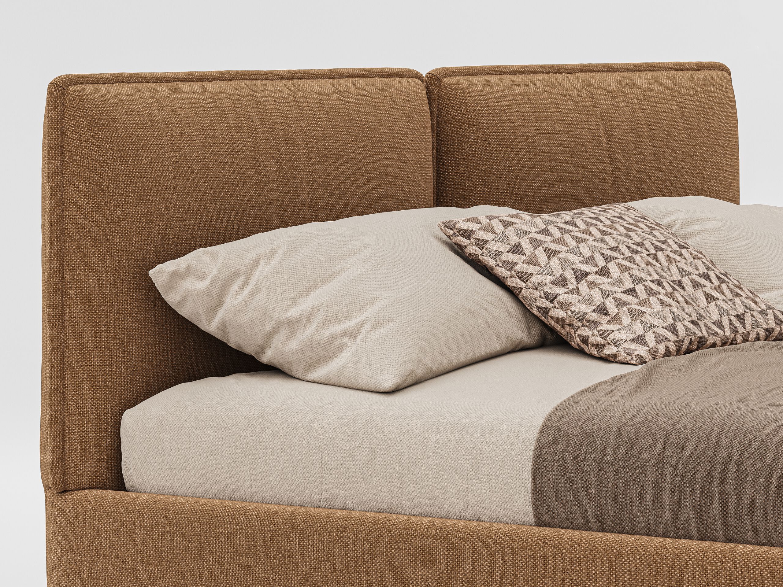 Двуспальная кровать с мягким изголовьем Woodsoft ALBA ARCH-00143283 - Вид №2