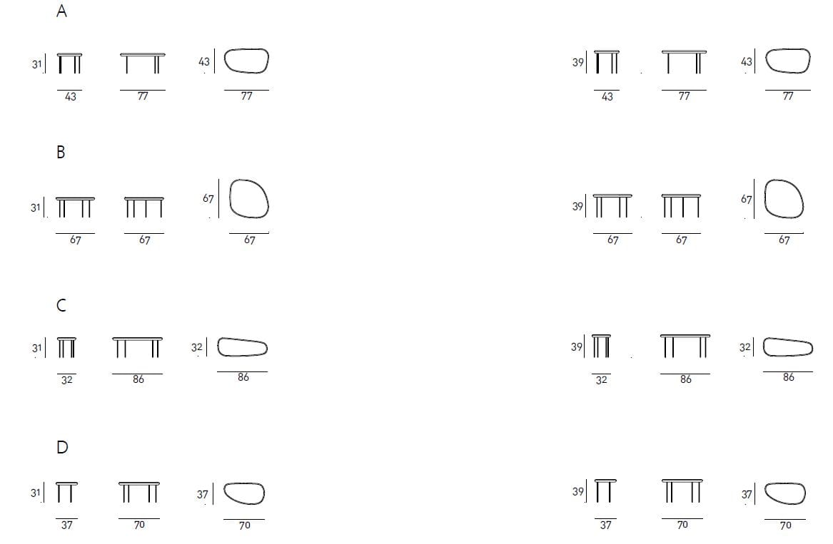 Деревянный низкий журнальный столик Living Divani Pebble ARCH-00091627 - Вид №8