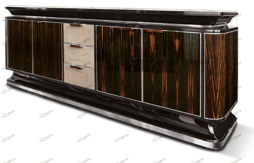 Bellotti Ezio Комод из черного дерева с распашными дверцами и ящиками The majestic 2016-55