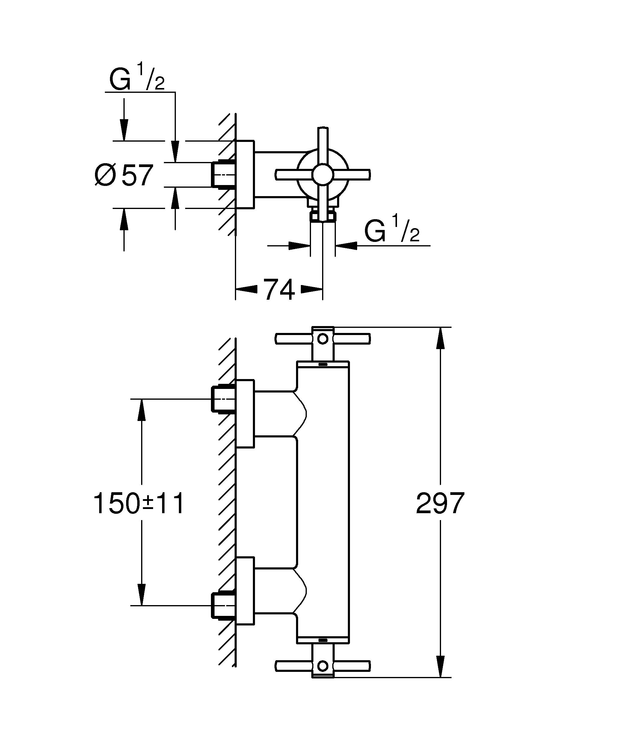 Смеситель для душа GROHE Atrio New, хром (26003003) - Вид №1