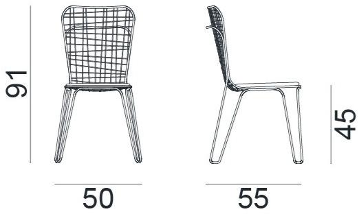 Gervasoni Штабелируемый садовый стул из стали со встроенной подушкой Gervasoni outdoor sun-id-1414859 - Вид №5