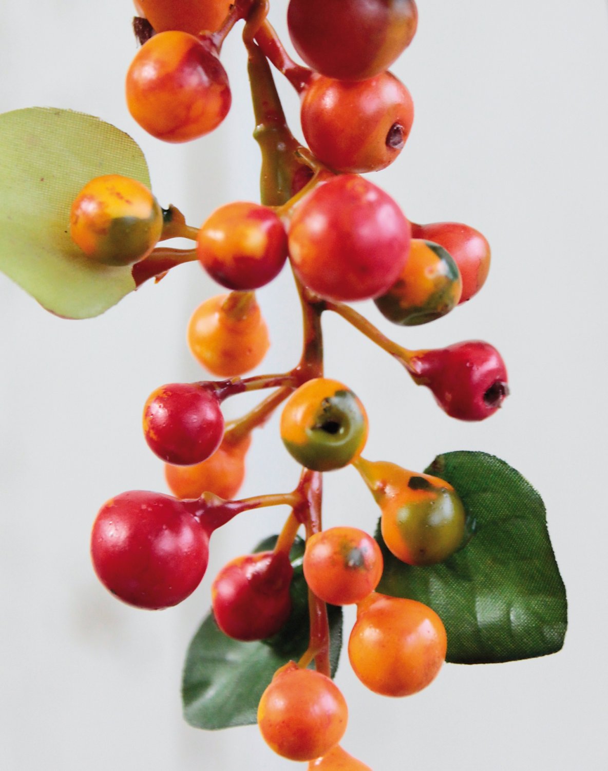 1585 334 a3 Стебель искусственной ягоды, 45 см, оранжевый H-andreas  - Вид №2