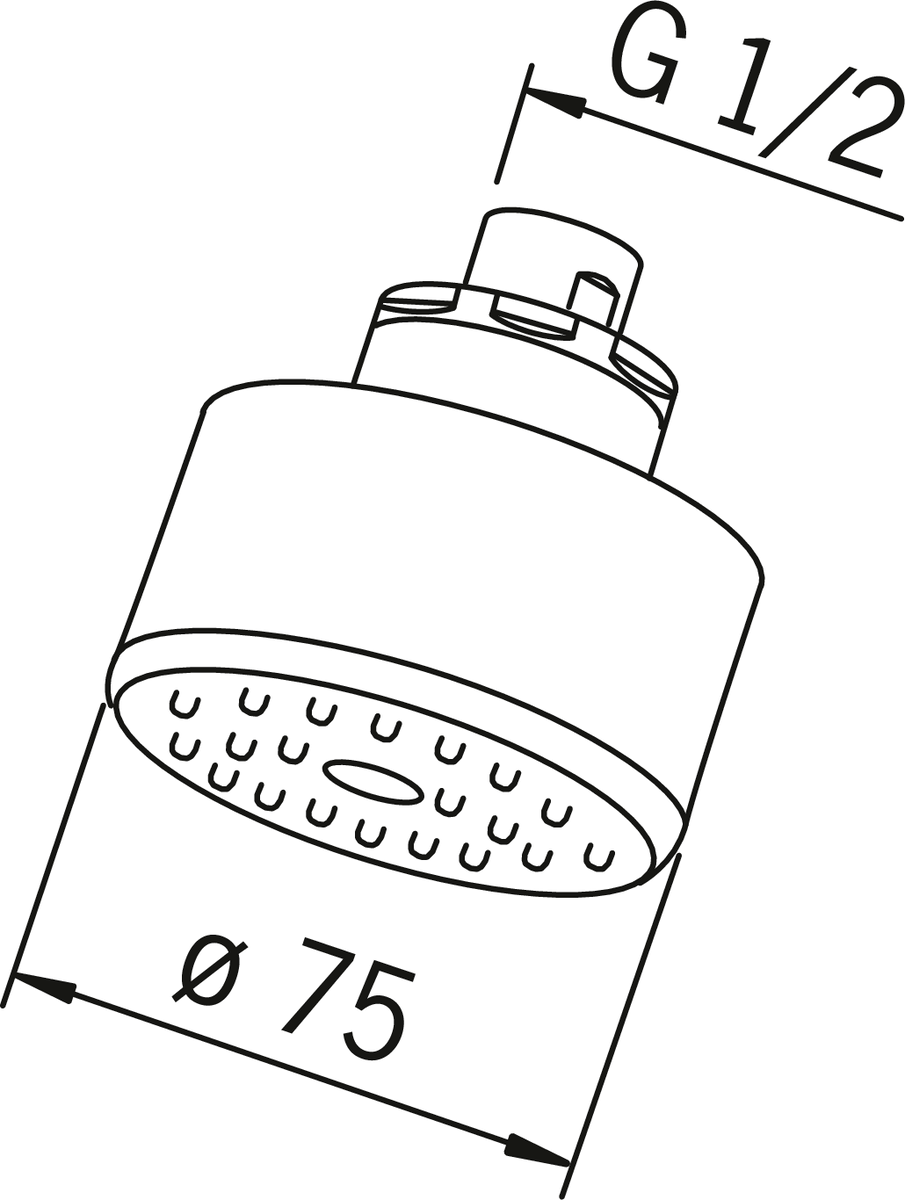 Oras 232110 Верхний душ 232110  Хром  - Вид №2