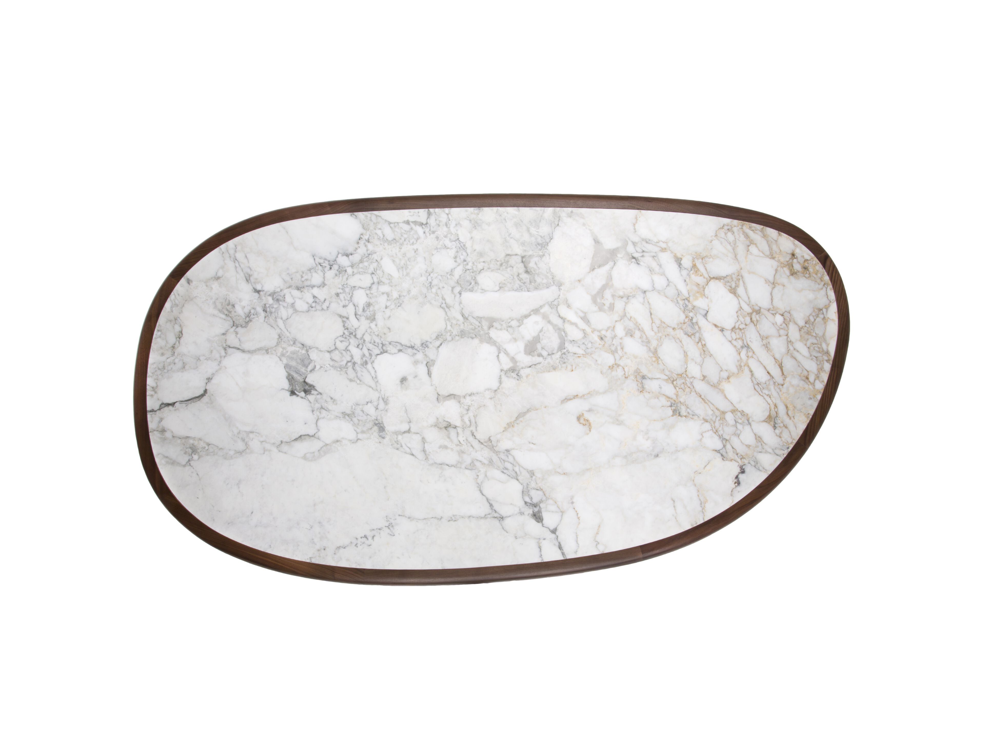 Овальный стол с мраморным верхом и основанием из грецкого ореха Natuzzi Italia пышная ARCH-00096292 - Вид №4