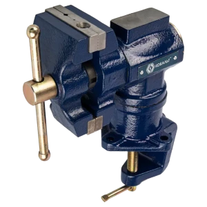 Тиски слесарные настольные Кобальт с поворотным механизмом 89374097