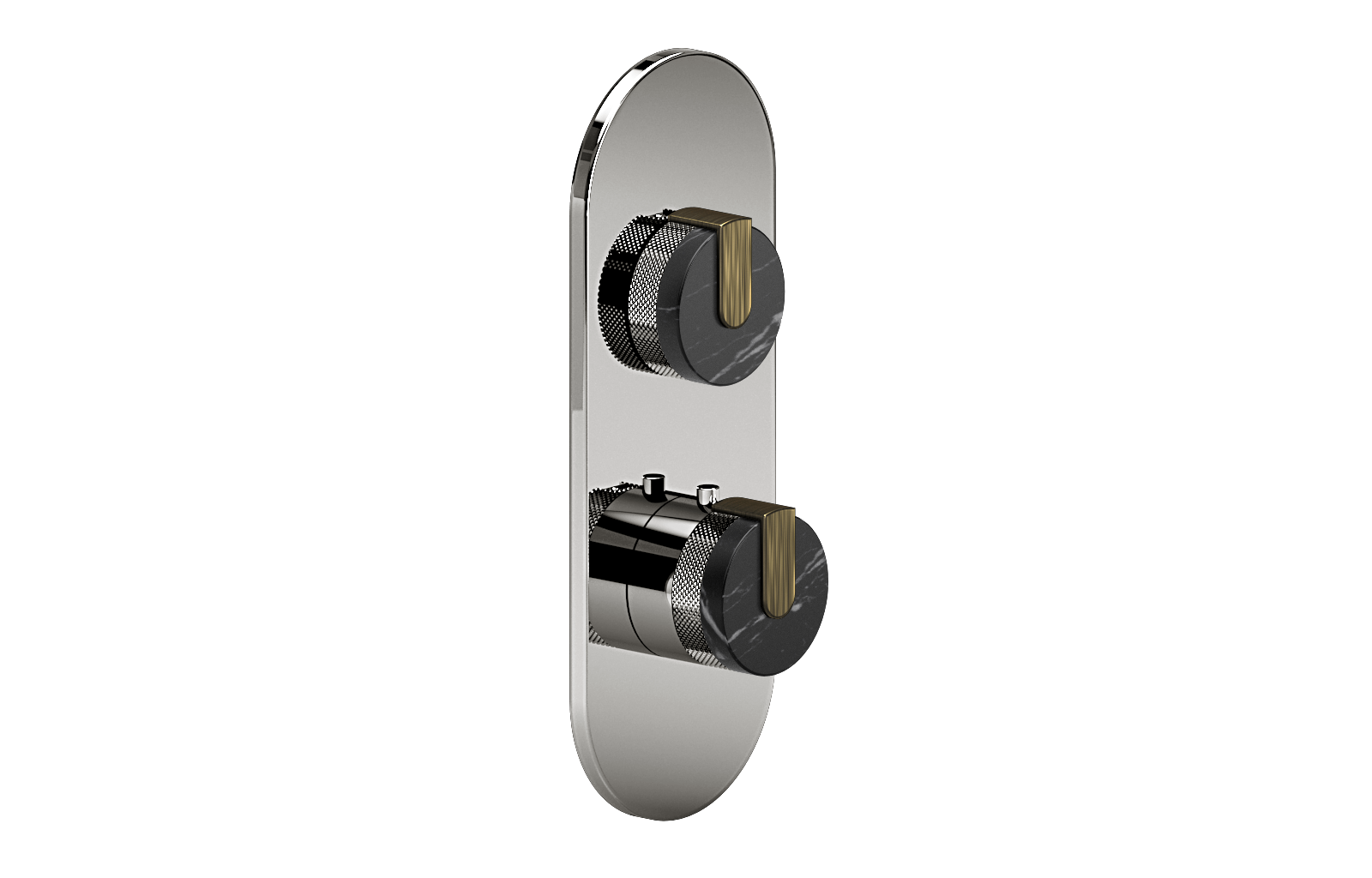 E-8026-R2MBE0-L1VBB-PC-T Планка M-Series с 2 ручками - Внешняя часть GRAFF MOD+