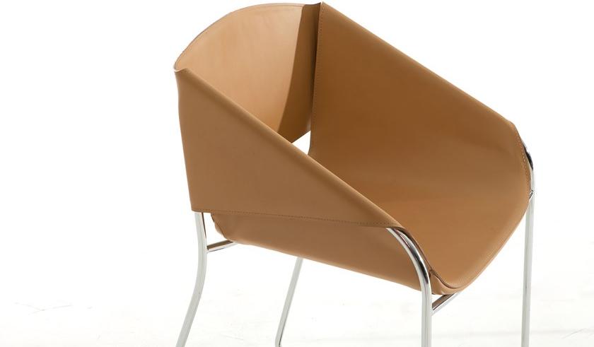 Tonin Casa Кожаное кресло с салазками и подлокотниками sun-id-1501103 - Вид №1