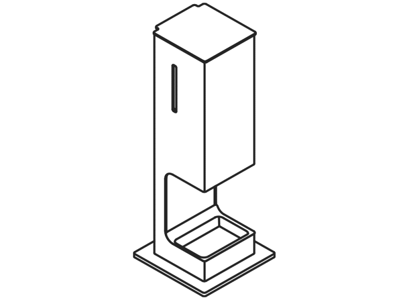900.06.01560 Сенсорный дозатор дезинфицирующего средства, стоячая модель HEWI System 900 - Вид №7