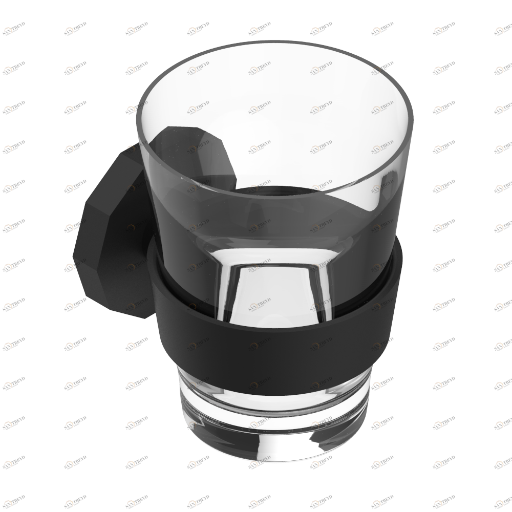 G8A-536C Стакан настенный из хрусталя BACCARAT для зубных щёток Thg-paris Les Ondes Покрытие PVD матовая бронза G8A-536C CAT.F