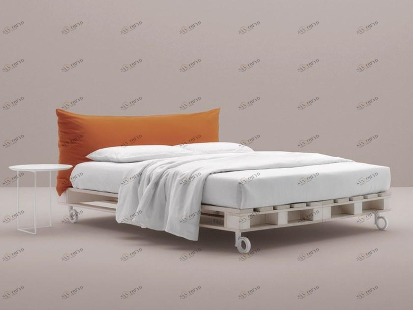 Frauflex Съемная еловая кровать на колесиках с мягким изголовьем Roxy sun-id-1464534