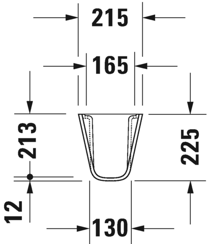 08571700002 Полупьедестал для раковины овальная Duravit D-Code - Вид №1
