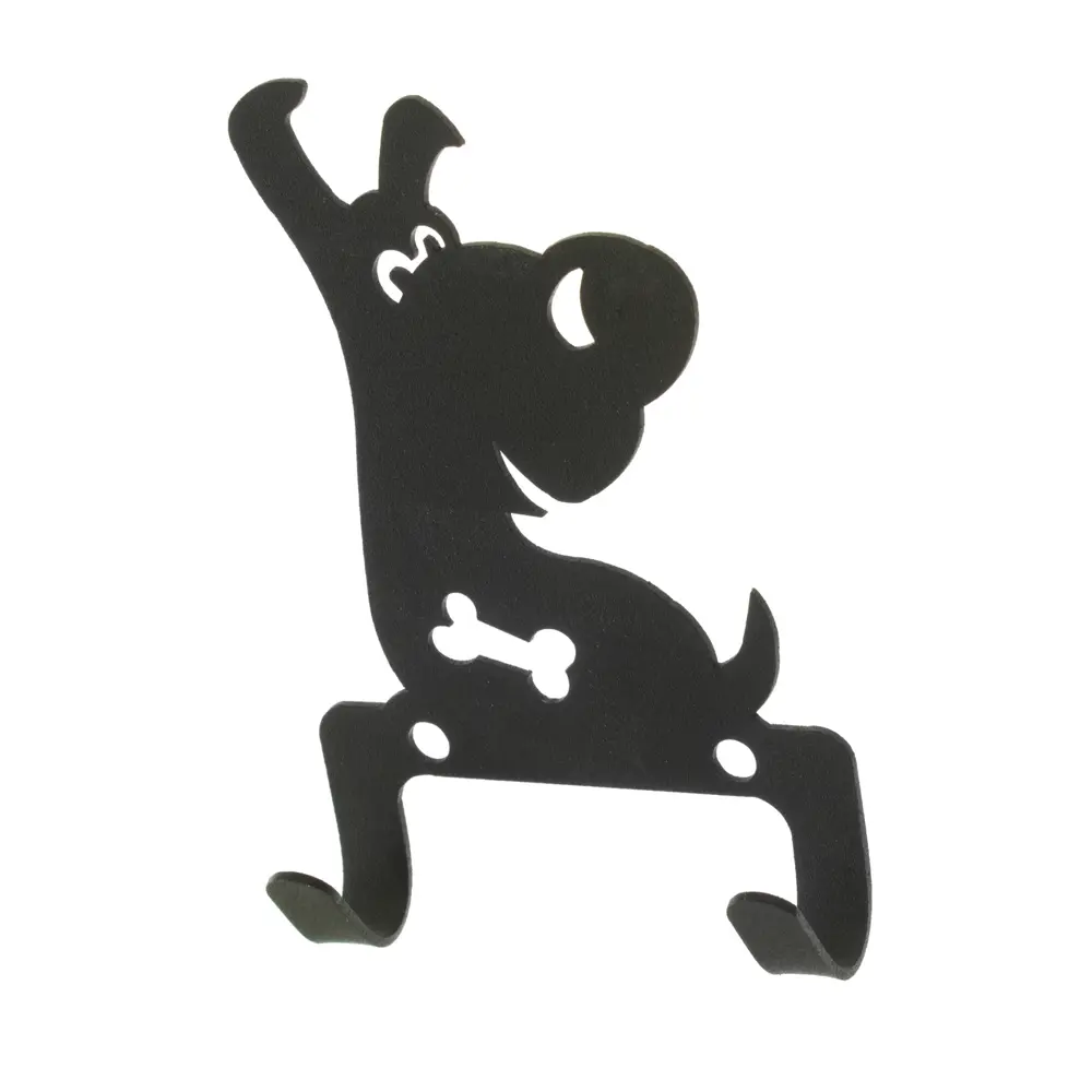Крючок мебельный двухрожковый DuckandDog Собака сталь матовый чёрный 14017428 STLM-2072394 