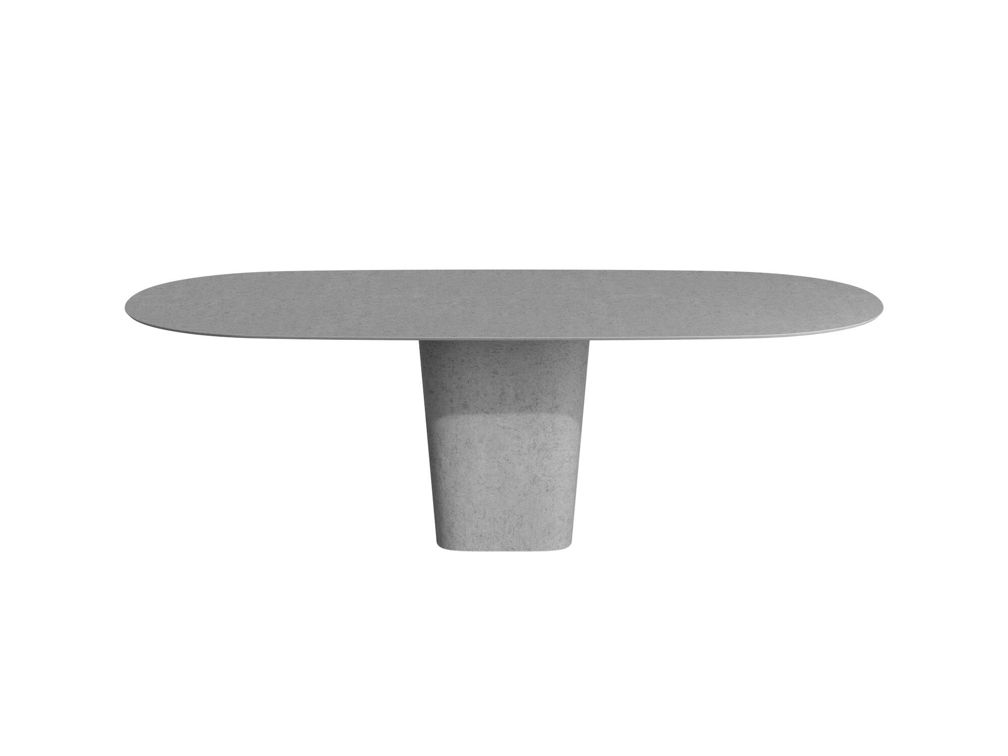 Овальный обеденный стол из светлого бетона TRIBÙ Tao ARCH-00007446