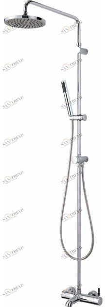 JUSTIME Настенная душевая стойка из хромированной латуни с ручным душем с лейкой Pan i sun-id-1480244