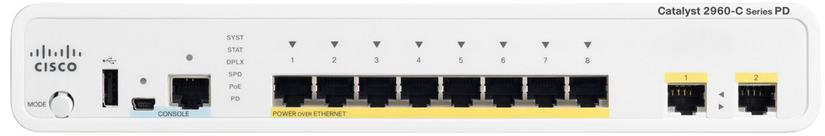 WS-C2960C-8TC-L Catalyst 2960c switch 8 fe, 2 x dual uplink, lan base Cisco Santreyd 