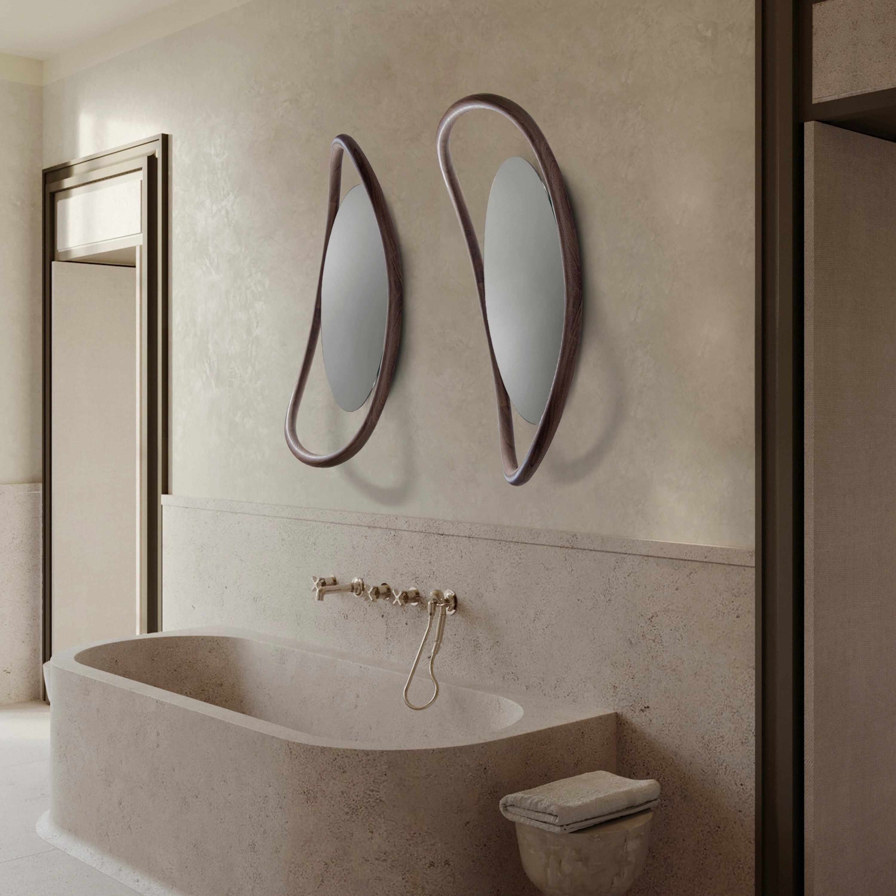 Круглый орех зеркало с рамкой NOMON Unut ARCH-00104783 - Вид №2