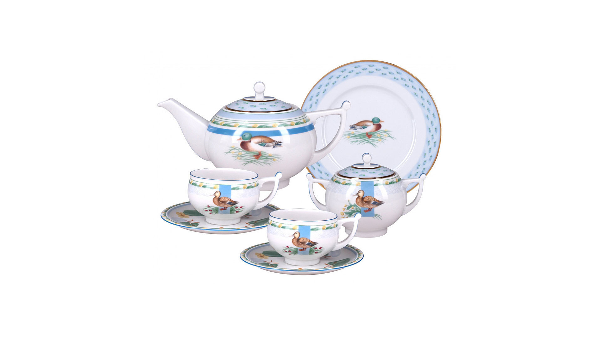 10621199 Императорский фарфоровый завод Сервиз чайный 6/20  "Уткина заводь" "Кострома"  - Вид №5