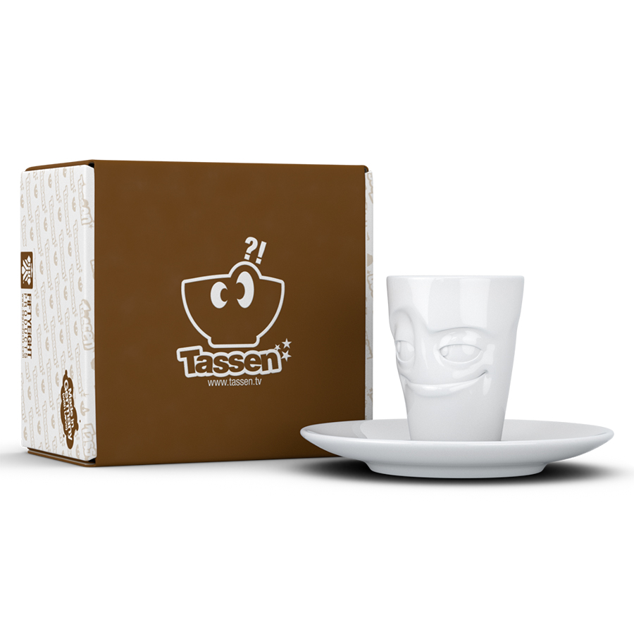 T02.11.01 Кофейная чашка с блюдцем tassen impish 80 мл белая Tassen by FIFTYEIGHT PRODUCTS  - Вид №1