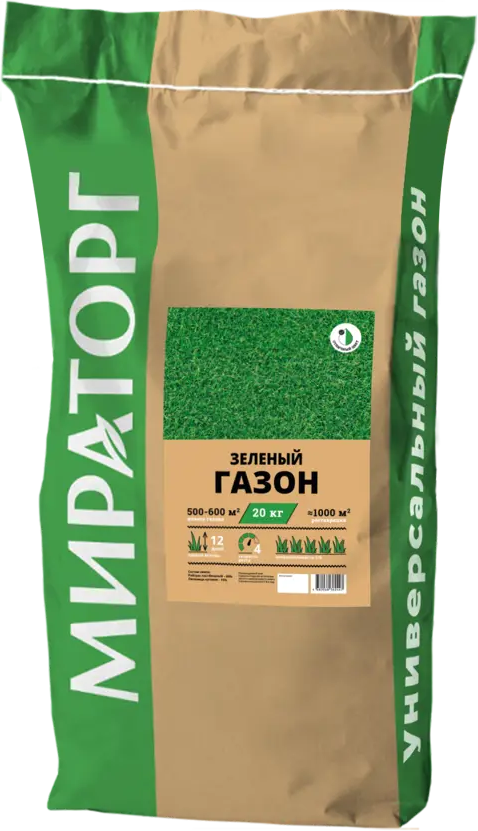 Семена газона МИРАТОРГ 20 кг - универсальная травосмесь для быстрого озеленения 83868322
