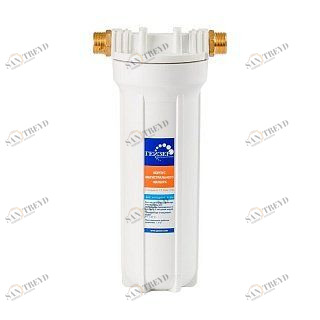 Корпус Гейзер 10" 3/4 МС матовый для холодной воды, с латунными ниппелями 50530