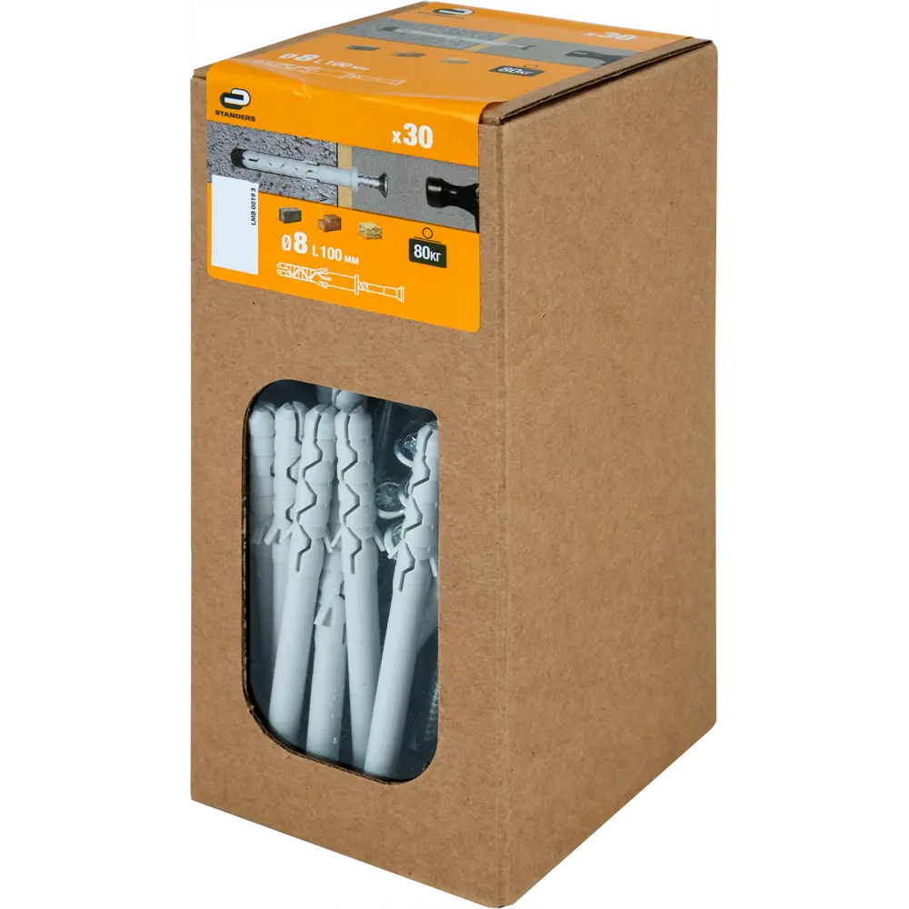 Дюбель-гвоздь цилиндрическая манжета Standers 8x100 мм, нейлон, 30 шт STLM-2198788 - Вид №5