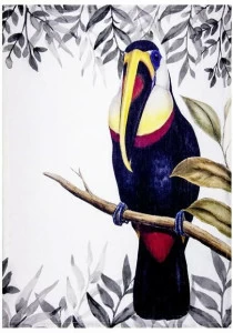 The NapKing Льняное кухонное полотенце Toucans