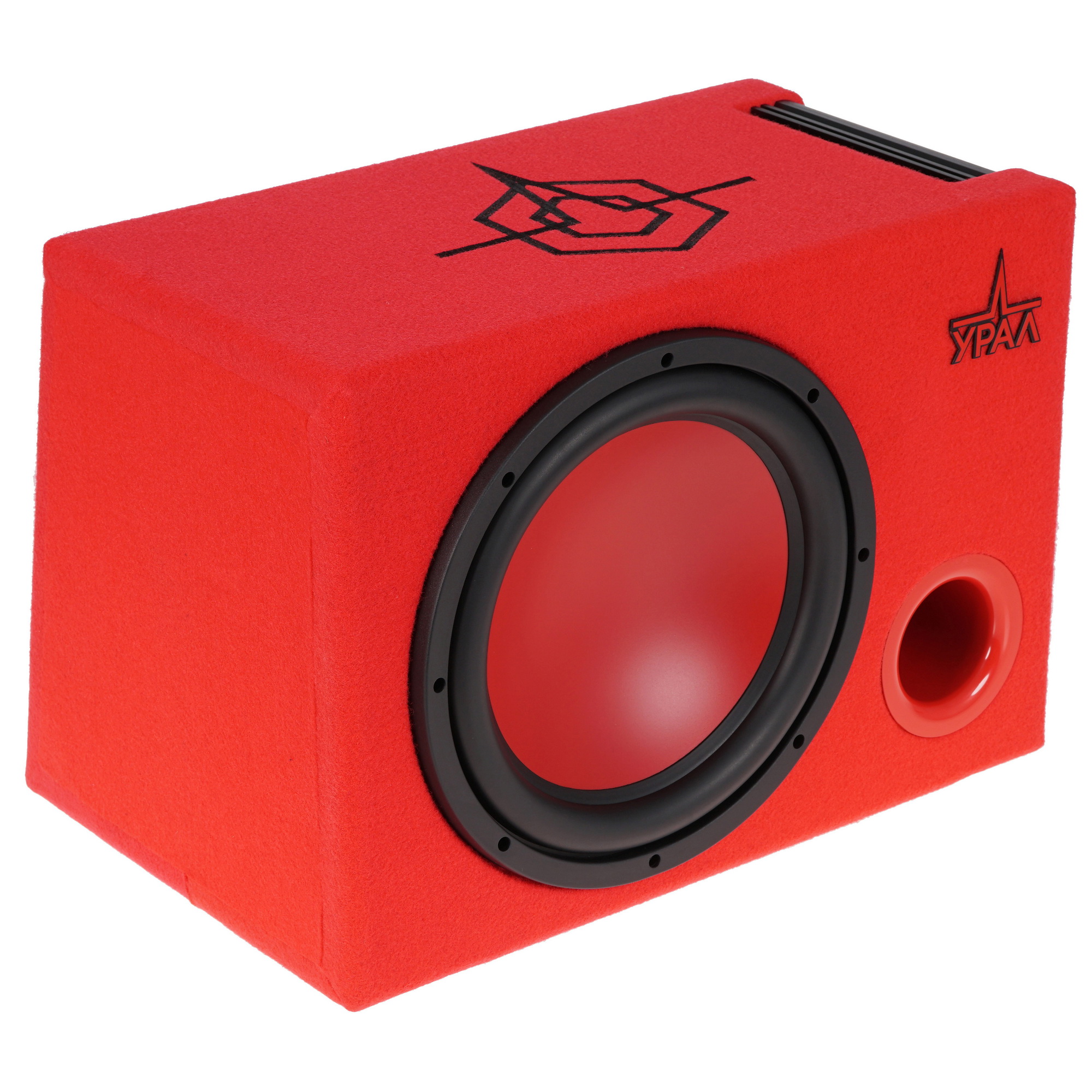 9958178 Автосабвуфер активный Ural АС-У12А Красный STDN-0130519