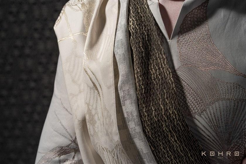 KOHRO Хлопковая ткань с графическими мотивами A gong on the river Kr064951  - Вид №2