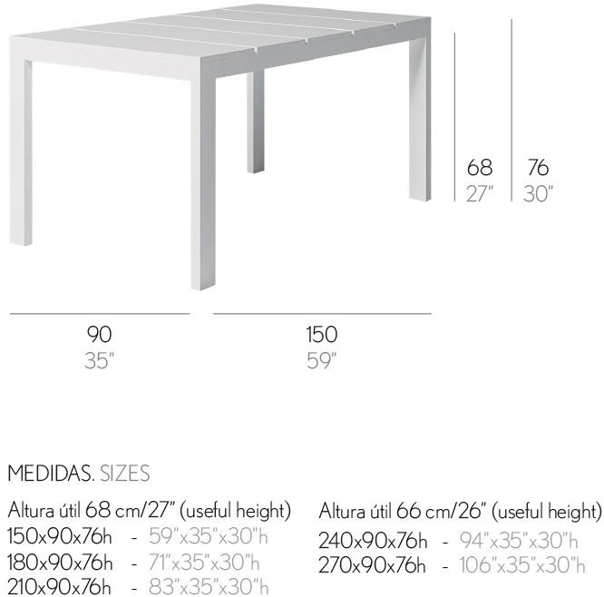 GANDIABLASCO Прямоугольный садовый стол Na xemena sun-id-1427628 - Вид №4