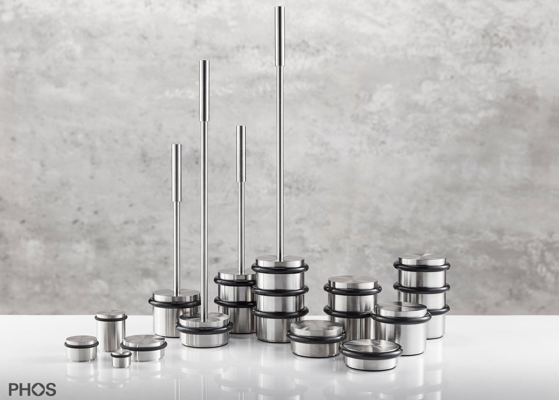 TSB90-30 Стопор напольной двери, без шурупов, ø90 мм, высота 30 мм. PHOS  - Вид №2