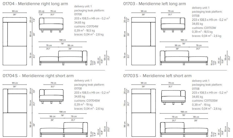 TRIBÙ Модульный садовый диван с водоотталкивающими подушками Vis à vis sofa sun-id-1365364 - Вид №18