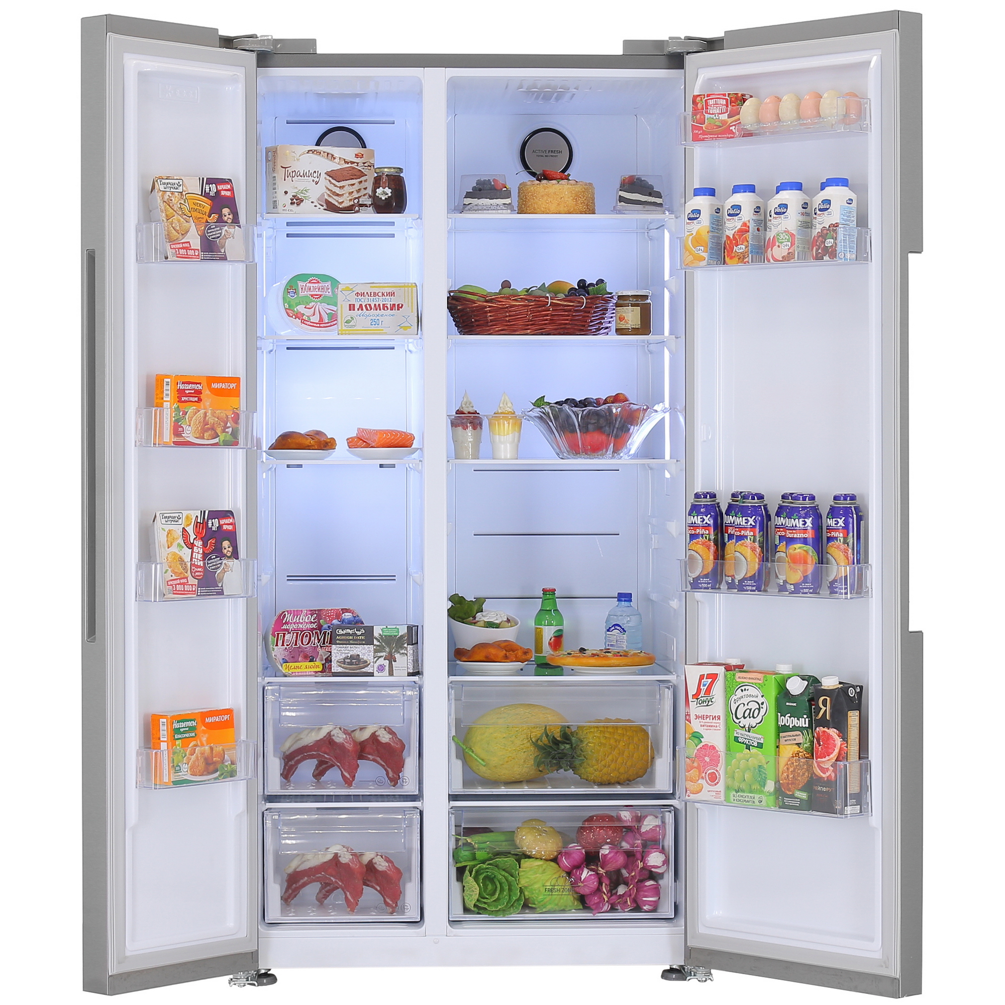 5423348 Холодильник Side by Side   Hotpoint HFTS 640 X серый STDN-0111251 - Вид №5